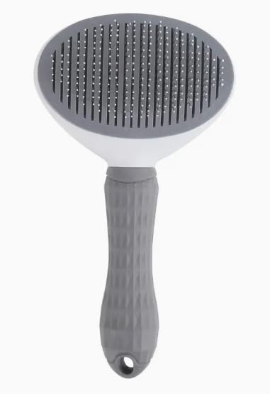 Skruffie’s Love Dog & Cat Brush Self Cleaning Dog Brush with Release Button Slicker Comb Rabbit Pet Grooming Brush for Shedding Long Short Hair Cat