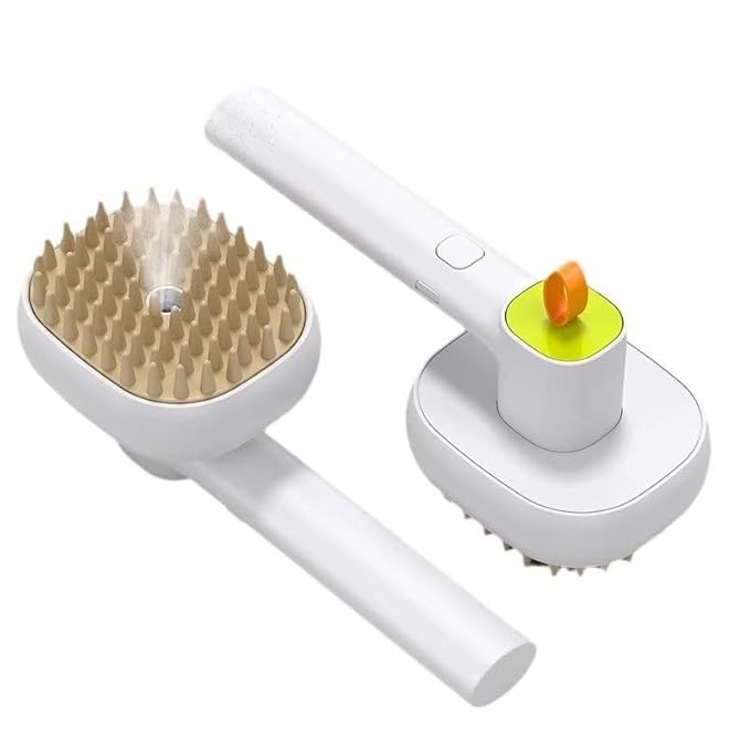 Cat Grooming Brush, Dog Cat Bunny Pet Grooming Shedding Brush - Easy to Remove Loose Undercoat, Pet Massaging Tool Suitable for Pets with Long or Short Hair (Green)