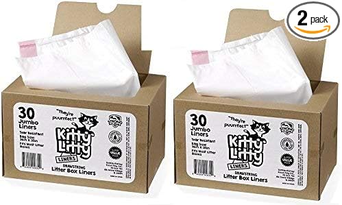 Cat Litter Box Liners 60 Count Drawstring Cat Waste Liners