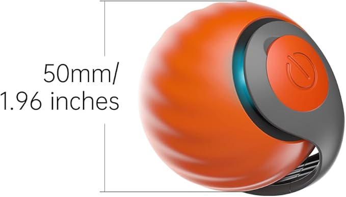 Speedy Sprint Ball Toy for Cat Type-C Rechargeable Interactive Cats Toy Orange