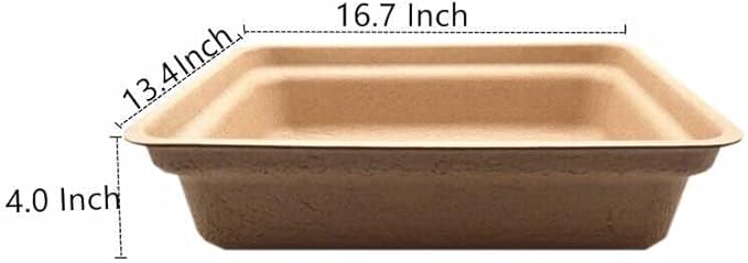 Disposable Cat Litter Box(15 Pack of Trays)(Suitable for Cat, Hamster, Guinea Pig, Mice, Rabbit Eco Friendly 100% Recycled Paper Trays,16.7 * 13.4 * 4.0Inches