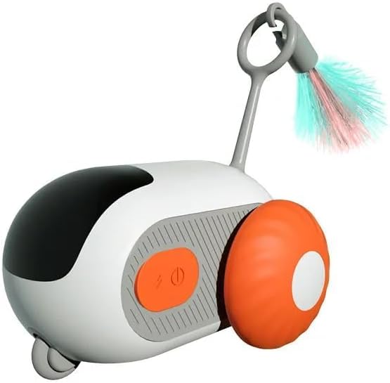 PawPetsLove -Robotic Interactive Cat Mouse Toys for Indoor Cats Exercise Toys for All Breeds Easily Glides on Rugs and Over Cords (Rechargeable)