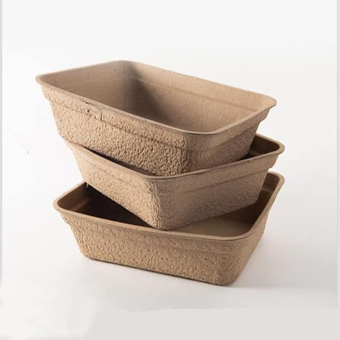Disposable Cat Litter Box(3 Pack), Disposable Litter Box and Paper Cat Litter Tray for Cats,Hamster, Guinea Pig, Mice, Small Animals ,Multilayer,Sturdy, Leak Resistant and Sustainable (Large)