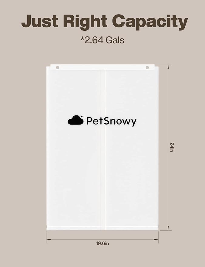 SNOW+ Cat Litter Box Liners, Self-Sealing Waste Drawer Bags for Automatic Cat Litter Box, 120 Pcs