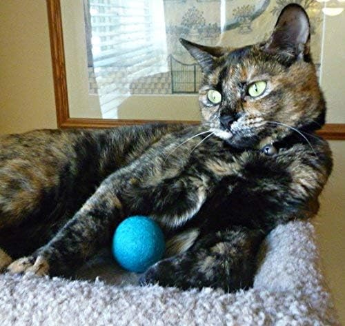 Felt Wool Ball and Mouse Toys for Cats and Kittens, Adorable Colorful Soft Quiet Fabric Balls, Without Catnip, Handmade - for Cat Lovers, 2 Felt Mice 3 Felt Balls