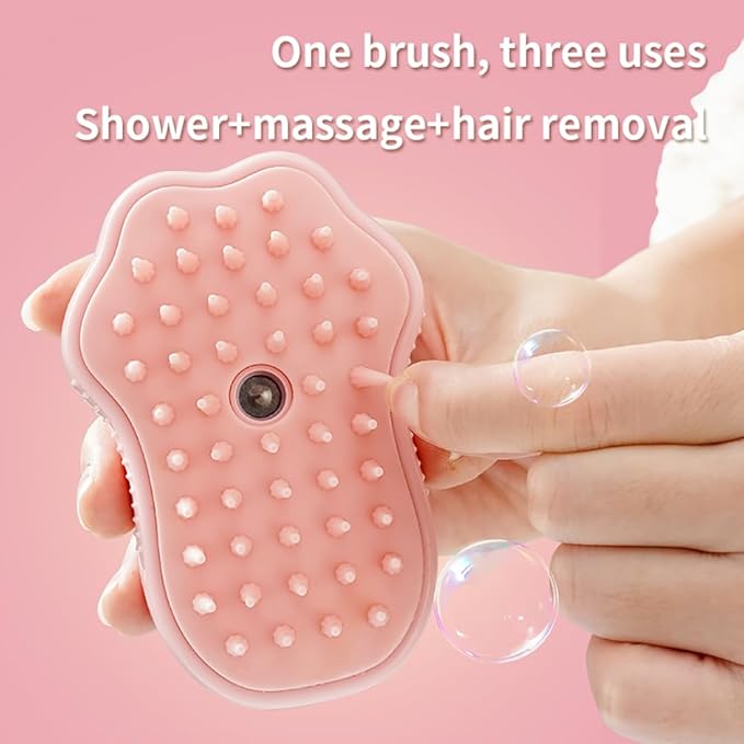 Pet Steam Brush, 3 in 1 Steamy Cat Brush, Silicone Massage Grooming Brush Steamy Dog Brush for Shedding Pet Hair Removal Comb for Cats and Dogs(Light pink)