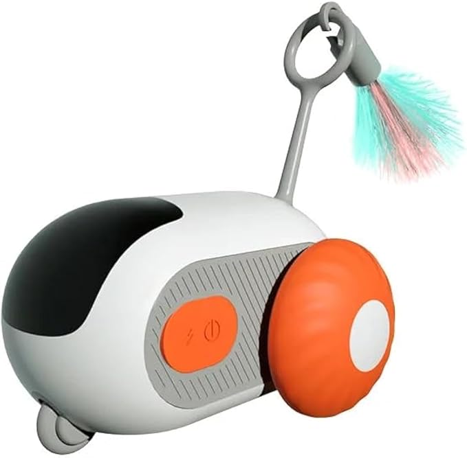 PawPetsLove -Robotic Interactive Cat Mouse Toys for Indoor Cats Exercise Toys for All Breeds Easily Glides on Rugs and Over Cords (Rechargeable)