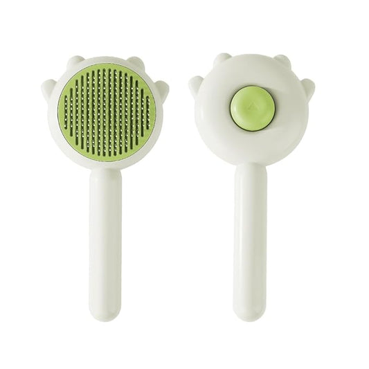 Sunflower Hair Cleaner Brush (Green) Cute Cat Brushes for Indoor Cats Dogs and Puppys, Self Cleaning Pet Hair Cleaner Brush for Shedding Loose Hair, Fur, Undercoat, Mats, Tangled Hair, Knot