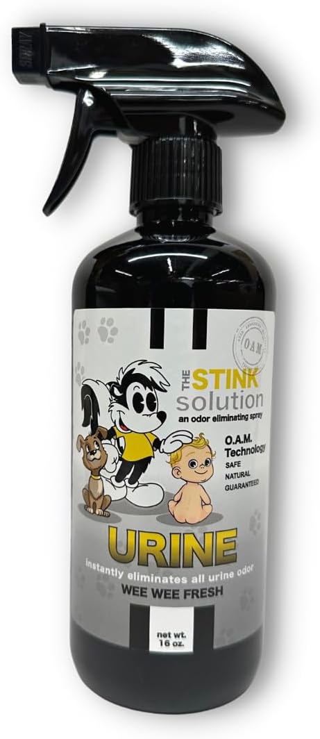 Urine Odor Eliminator Spray Completely & Safely Removes Cat Urine, Dog Pee, & Human Urine Odor Quickly from Carpet, Mattress, Hardwood Floor, & More - 1 16 oz Bottle (WeeWee Fresh)