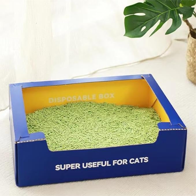 Disposable Cat Litter Box 1 Unit - Super Lightweight, Waterproof, Convenient for Travel and Indoor Use!