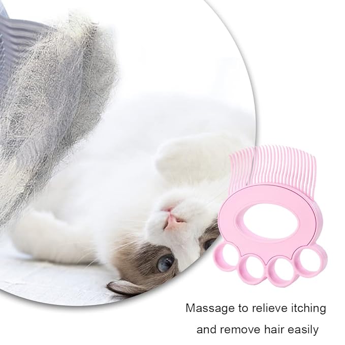 Cat Brush Massage Soft Comb Dog Bath Brush Scrubber Hair Shedding Grooming Cat Comb Multifunctional Cat Brush for Cleaning Pet Brush Cat and Dog (Pink)