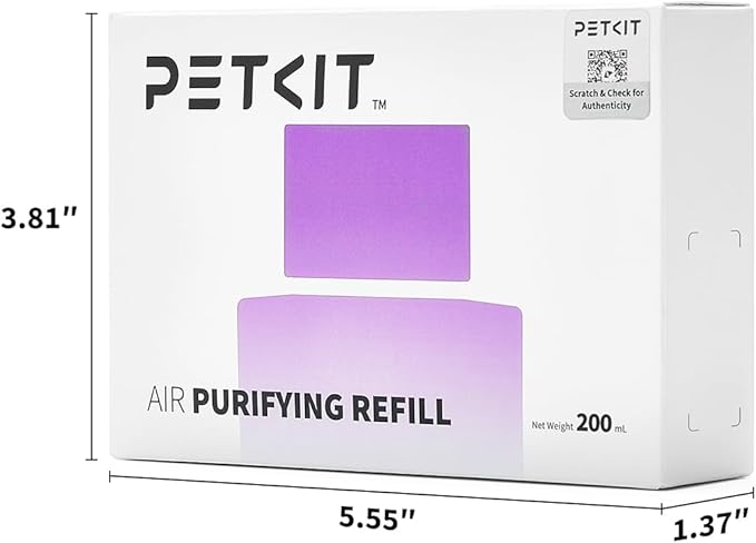 PETKIT Air Purifying Refills for PuraX PuraMax Self-Cleaning Cat Litter Box, 100% Natural Ingredients Odor Remover, 4 Bottles Odor Eliminating Replacement Refills, Quickly Odor Control