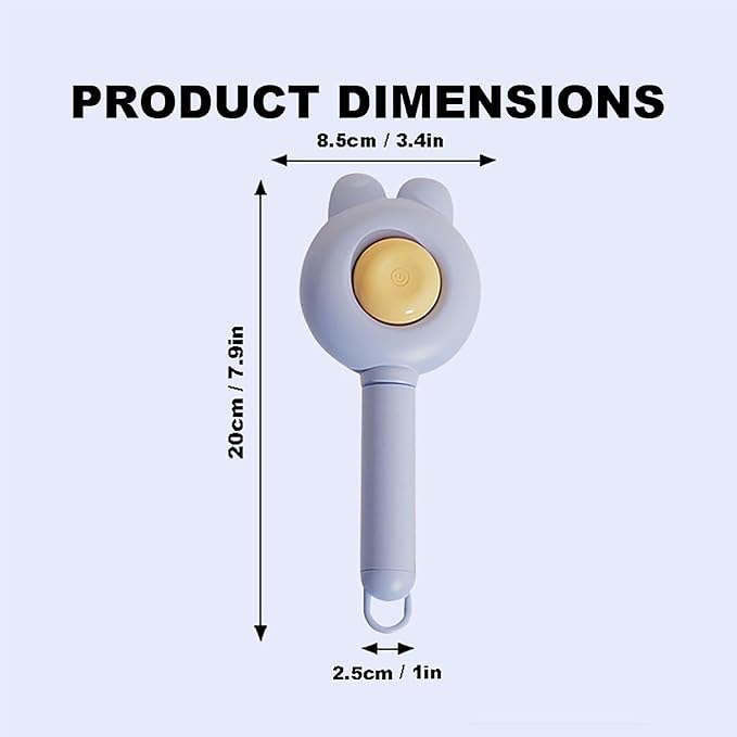 YINGFAN Cat Brushes for Indoor Cats, Self Cleaning Cat Brush for Shedding, Cat Hair Brush with Release Button, 7.9 Inch (Blue)