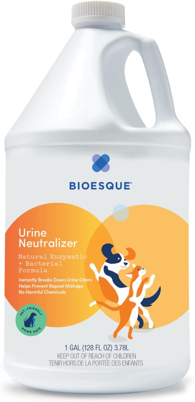 Bioesque Urine Neutralizer, Pet-Friendly Natural Enzymatic & Bacterial Formula, Instantly Breaks Down Urine Odors, Helps Prevent Repeat Mishaps, 1 Gallon (Pack of 1)