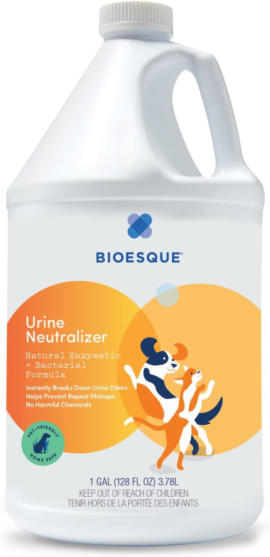 Bioesque Urine Neutralizer, Pet-Friendly Natural Enzymatic & Bacterial Formula, Instantly Breaks Down Urine Odors, Helps Prevent Repeat Mishaps, 1 Gallon (Pack of 1)