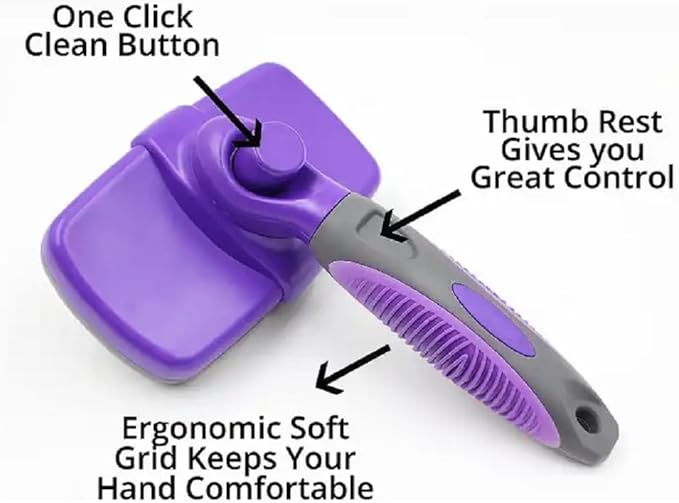 Volpe Cat Brush, Dog Brush, Furminator For Dogs, Dog Brush For Shedding,Cat Brushes For Indoor Cats,Dog Hair Remover, Deshedding Fur Removal,Purple