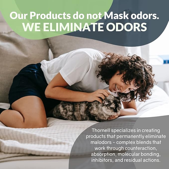 THORNELL Cat Odor-Off Concentrate Pet Smell Odor Eliminator – Cat Odor Eliminator Concentrate for Pet Urine Odor, Tomcat Spray for Cat Urine Smell, Feces on Carpet & Litter Boxes – Fresh Scent 16oz