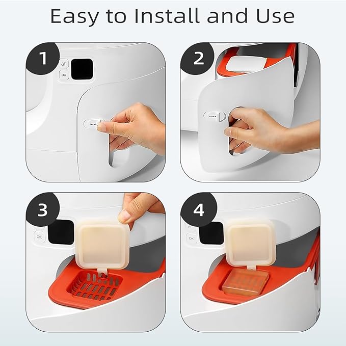 Smelling Fresh with N50 Odor Eliminator Exclusive for Pura Max Automatic Self-Cleaning Cat Litter Box - Cat Toilet Odor Control (6 Pack)