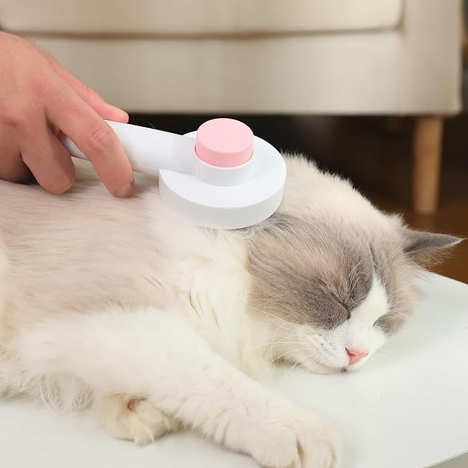 Cat Brush for Shedding, Cat Hair Brush for Indoor Cats, HYPERSPACE Pet Grooming Brush with Release Button, Self Cleaning Slicker Brush for Dogs Small Medium Large Breeds, with Massage Brush Teeth