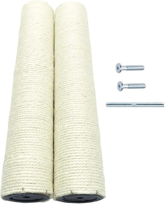SHENGOCASE 2-Pack 17.7" L, Ø 2.75" Cat Tree Replacement Post with M8 Bolt, Cat Tower Relacement Post, DIY Cat Scratching Post Replacement Part Pole