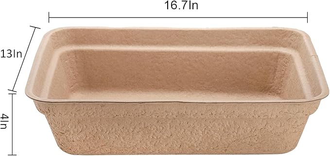 WUWEOT 8 Pack Disposable Cat Litter Box, Paper Cat Litter Tray Pet Litter Pan, 16.7" X 13" X 4" Travel Small Animal Clean Sifting Potty for Indoor Outdoor Cat, Hamster, Guinea Pig, Mice, Bunny