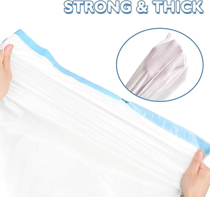 75 Count Self-Cleaning Cat Litter Box Liners 25.6" x 16.5" Compatible with Litter Robot 4 3 Automatic Cat Litter Box, Drawstring Heavy Duty Cat Litter Bags, 7-9 Gallon Trash Bag