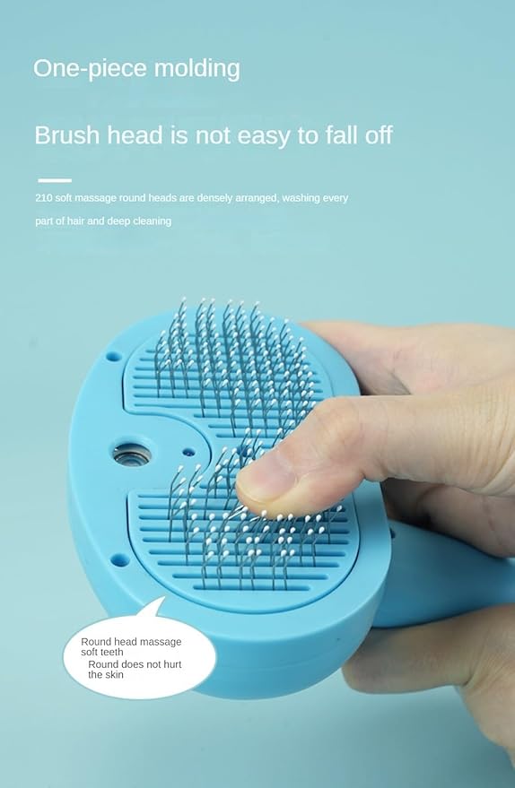 Cat Steam Brush for Indoor Cats – Gentle Cat Hair Brush with Steam Mist, Self-Cleaning Feature, and Quiet Massage Function – Perfect for Shedding, Tangles, and Grooming | Steam Brush for Cats