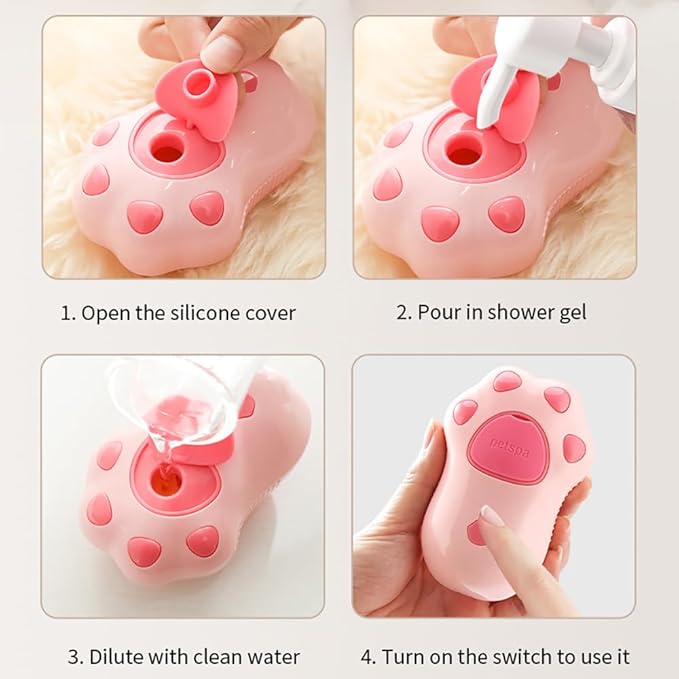 Pet Steam Brush, 3 in 1 Steamy Cat Brush, Silicone Massage Grooming Brush Steamy Dog Brush for Shedding Pet Hair Removal Comb for Cats and Dogs(Light pink)