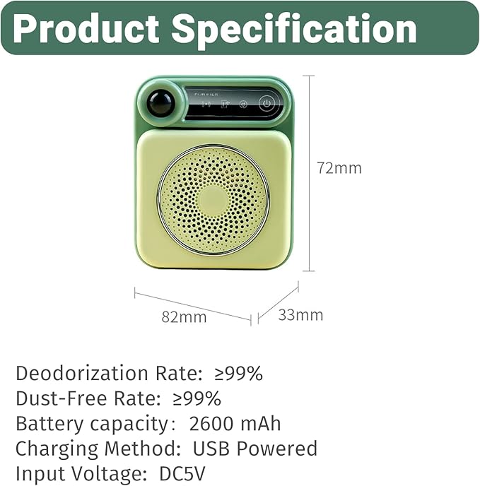 Dust-Free Odor Removers, 90% Deodorization & 99.9% Dust reduction, Litter Box Odor Eliminator, Cat Litter Deodorizer, Widely used in Cat Litter Box, Bathroom, Wardrobe, Kitchen, Pet Shop (006)