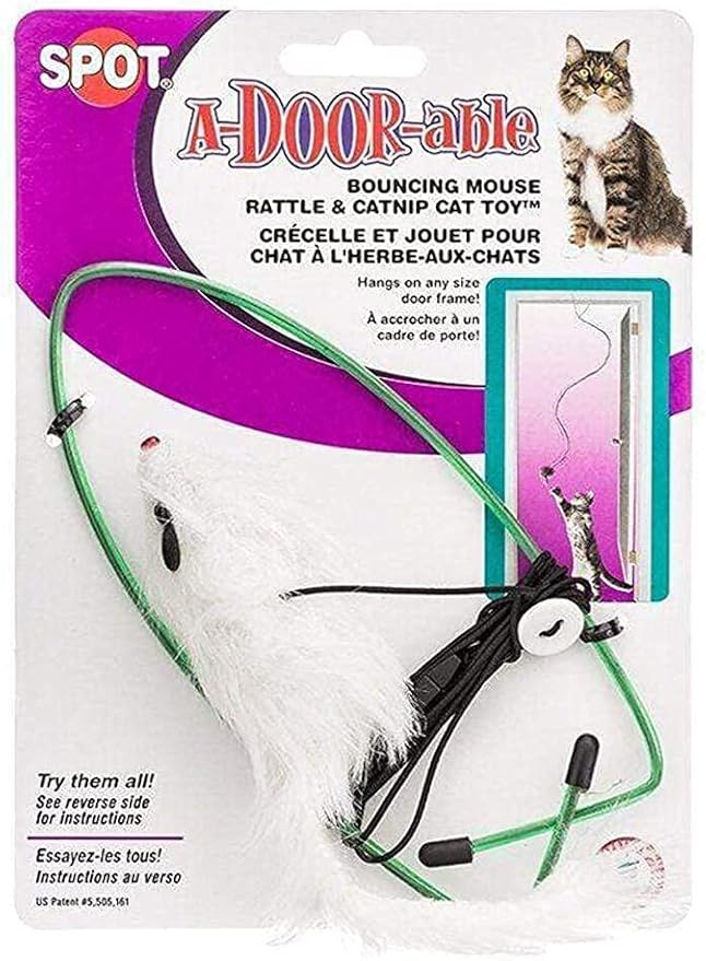 A-Door-Able Bouncing Mouse Rattle and Catnip Toy