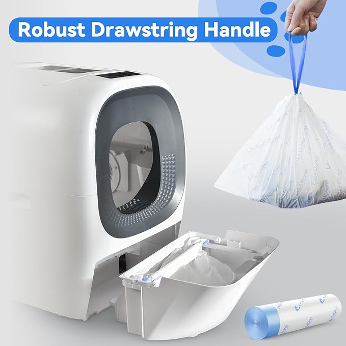 Self-Cleaning Litter Box Liner Bags Automatic Cat Litter Box Refill Bag Compatible with RealScooper, 36 Count Drawstring Replaced Trash Bag Waste Bag for Automatic Litter Box