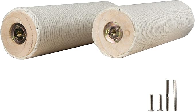 Cat Scratching Post, 2 Pieces M8 Natural Sisal Cat Scratcher Post for Refurbishment…