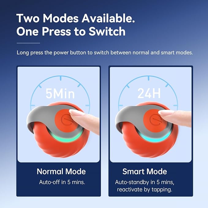 Speedy Sprint Ball Toy for Cat Type-C Rechargeable Interactive Cats Toy Orange