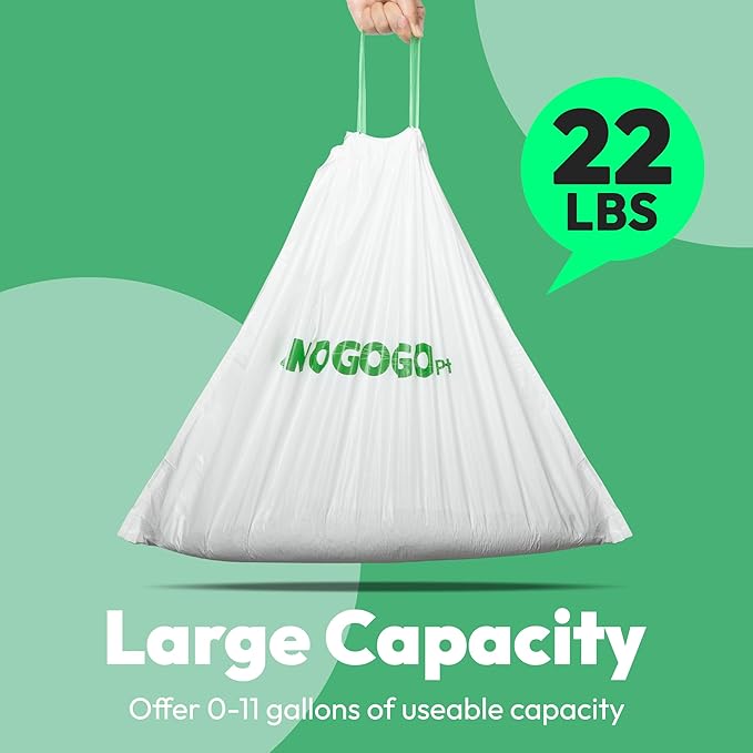 Waste Bags, Compatible with Litter Robot 4 & 3, Liners for Automatic Cat Litter Box Self Cleaning, 9-11 Gallon Capacity, Replacement Bags Liners with Drawstring 40 Pack, 25.8" x 21.5"