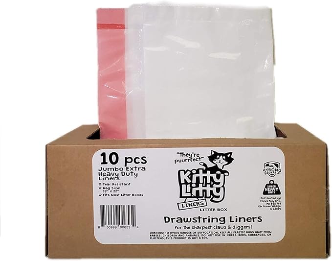 Cat Litter Box Liners 10 Count Jumbo Heavy Duty