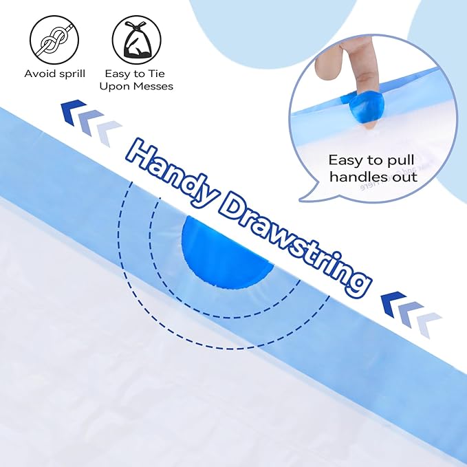Compatible Self-Cleaning Litter Box Liners - 80 Pack, 18x20 Inches, 4 Gallon Bags, 2 Mil Thickness, Easy Installation, Durable for Automatic Litter Box Drawers