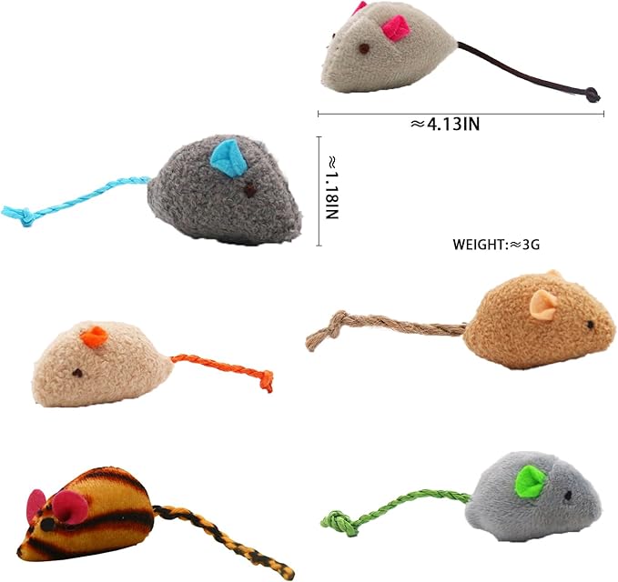 cat Mouse Toy, Rat Stuffed Animal, Mouse Toy,Mint Mouse Toy Suitable for Indoor Cats, Resistant to Biting (24 Piece Set)
