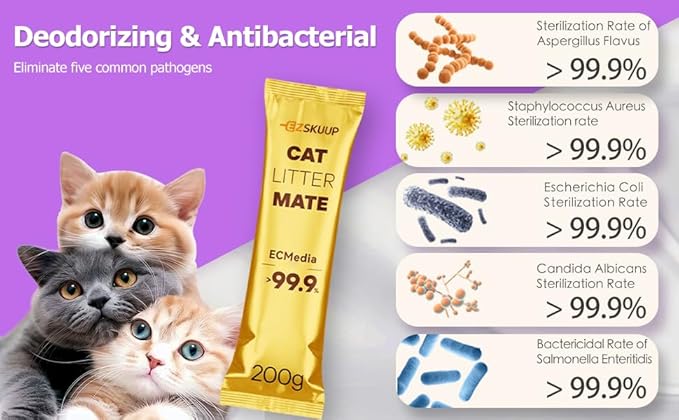 Cat Litter Deodorizer, Odor Eliminator, Odor Absorber Control (7 oz x 6 Packs)