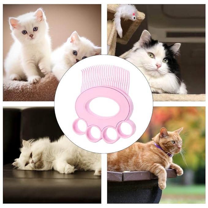 Cat Brush Massage Soft Comb Dog Bath Brush Scrubber Hair Shedding Grooming Cat Comb Multifunctional Cat Brush for Cleaning Pet Brush Cat and Dog (Pink)