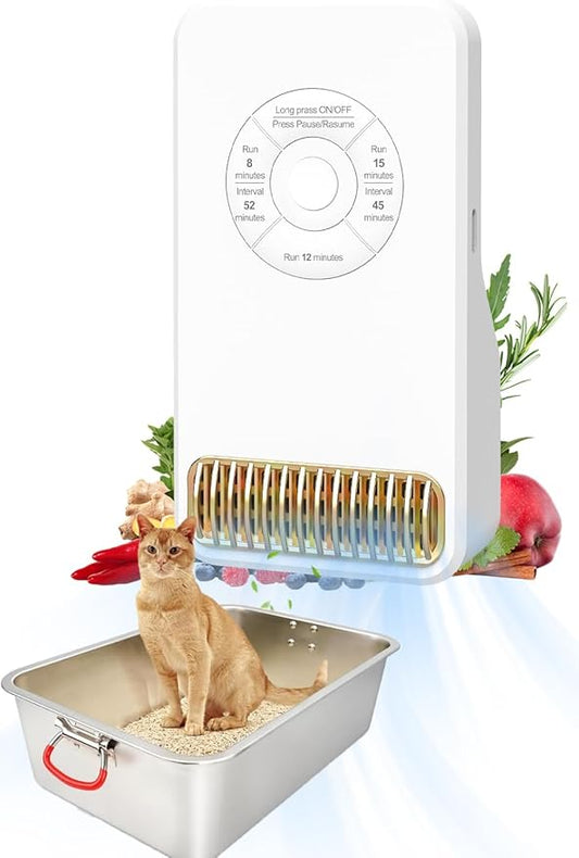 Cat Litter Deodorizer, Ozone Tech,3 Modes, Mini Size, Deodorization for Pet Room, Fridge, Car, Closet,Shoes Cabinet, and Home