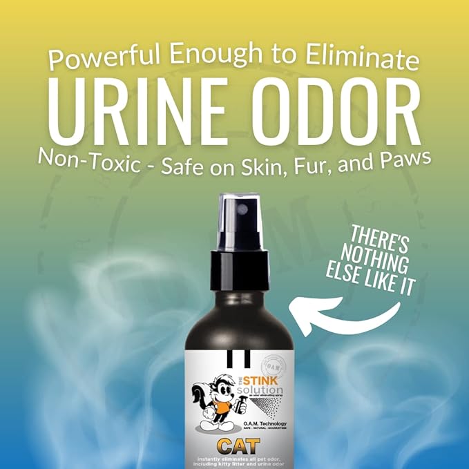 For Any Odor All Natural Odor Eliminating Spray for Cats with O.A.M. - Two 16oz bottles