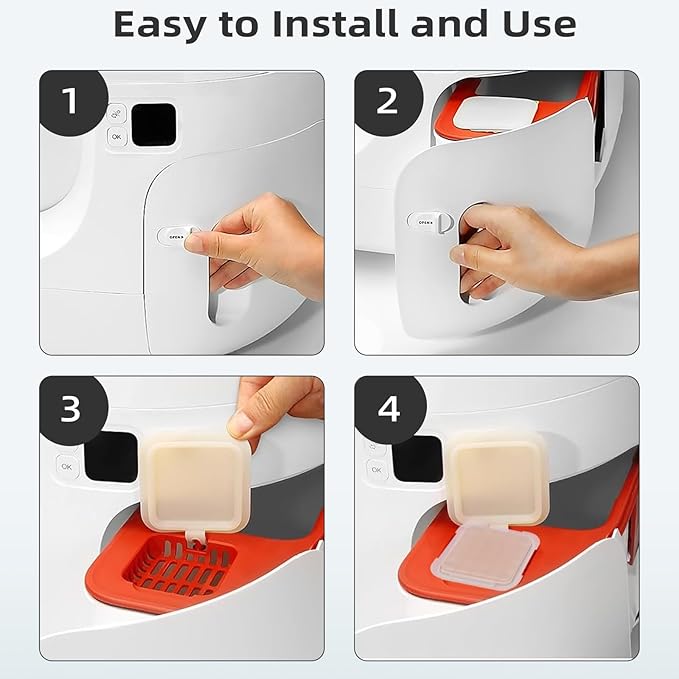 Smelling Fresh with N50-2.0 Odor Eliminator Exclusive for Pura Max Automatic Self-Cleaning Cat Litter Box - Cat Toilet Odor Control (3 Packs)