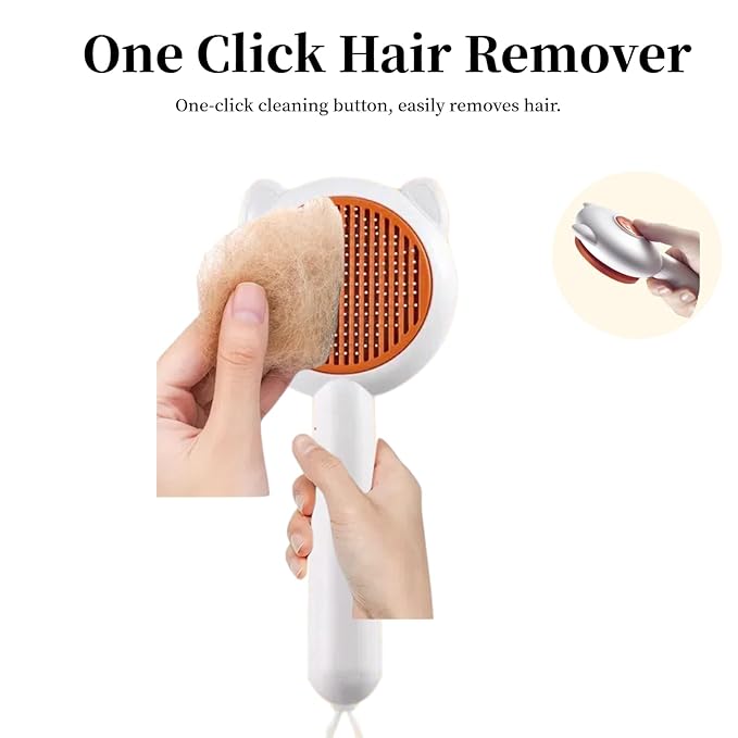 Cat Brush for Shedding, Self-Cleaning Brush for Pet Hair Removal, Cat Hair Brush Remover for Long and Short Haired Cats and Dogs, Self-Cleaning Grooming Tool