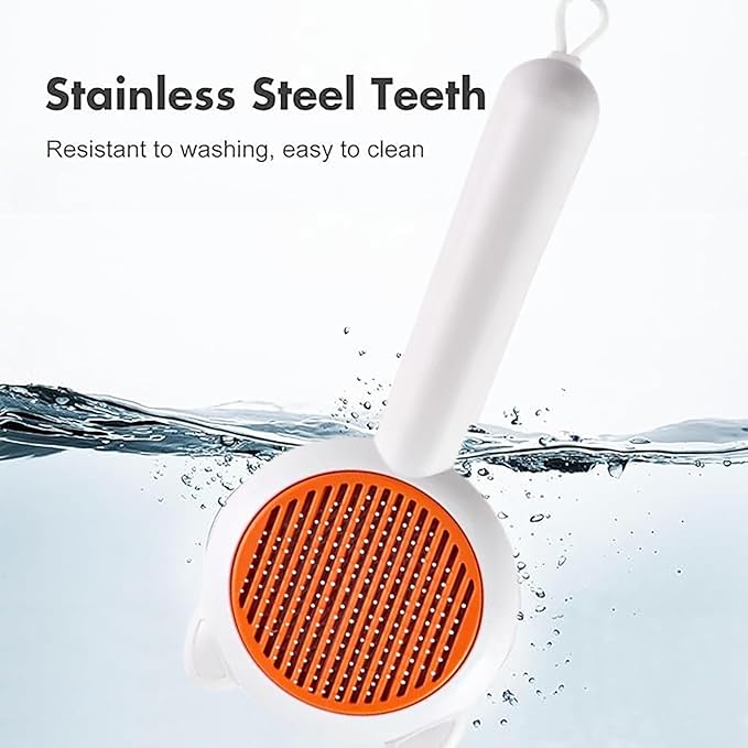 Cat Brush for Shedding, Self-Cleaning Brush for Pet Hair Removal, Cat Hair Brush Remover for Long and Short Haired Cats and Dogs, Self-Cleaning Grooming Tool