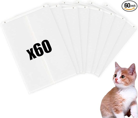 Cat Litter Box Liners for PetSnowy SNOW+ Cat Litter Box, 60 PCS Self-Sealing Waste Drawer Bags for Automatic Cat Litter Box (60 Pcs)