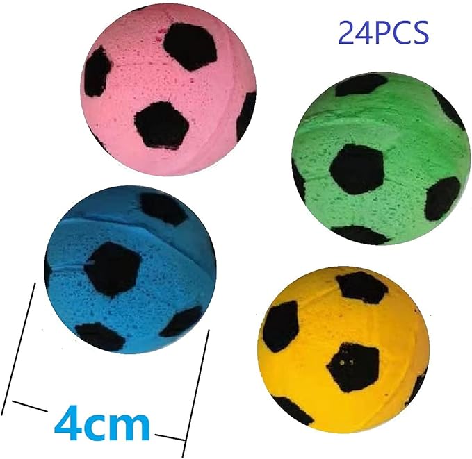 Cat Foam Ball Cat Sponge Ball Toy Cat Soccer Ball Toy Elastic Soft Foam Football (24)