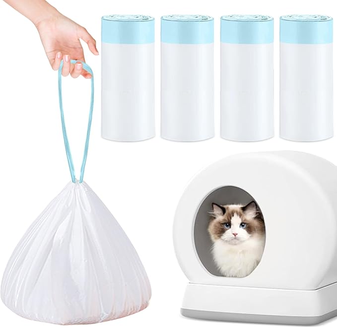 120Counts Litter Box Liners Compatible with MW-SC01, Self-Cleaning Cat Litter Box Bags,Automatic Cleaning Cat Litter Box Liners(18X12inch)