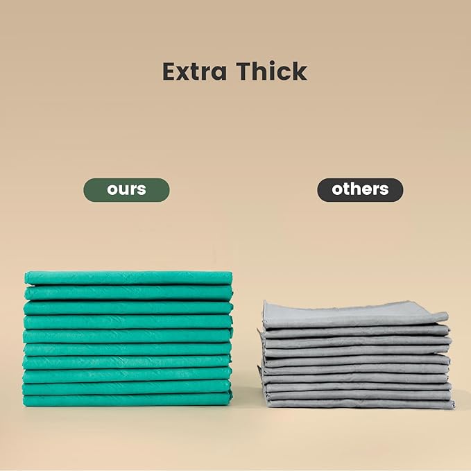 Puppy Pee Pad for Dog 10 Counts Disposable Pet Training Pad with 4 Adhesive Tape Pee Pads Quick Dry Pad for Dogs, Puppies, Doggie, Cats, Rabbits, 18" x 24",Suitable for Crate/Cage/Kennel/Carrier