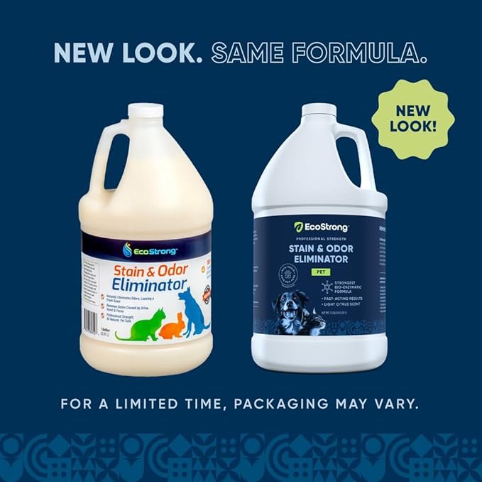 Eco Strong Pet Stain and Odor Remover - Cat Urine Enzyme Cleaner Destroyer, Urine Destroyer for Dogs, Pet Urine Enzyme Cleaner - 128 Oz
