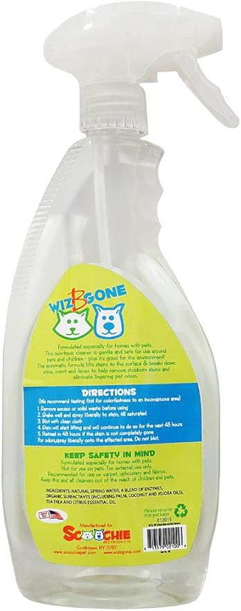 Pet stain and odor remover | 22 ounce | Wizbgone | Dogs and cats stains removal